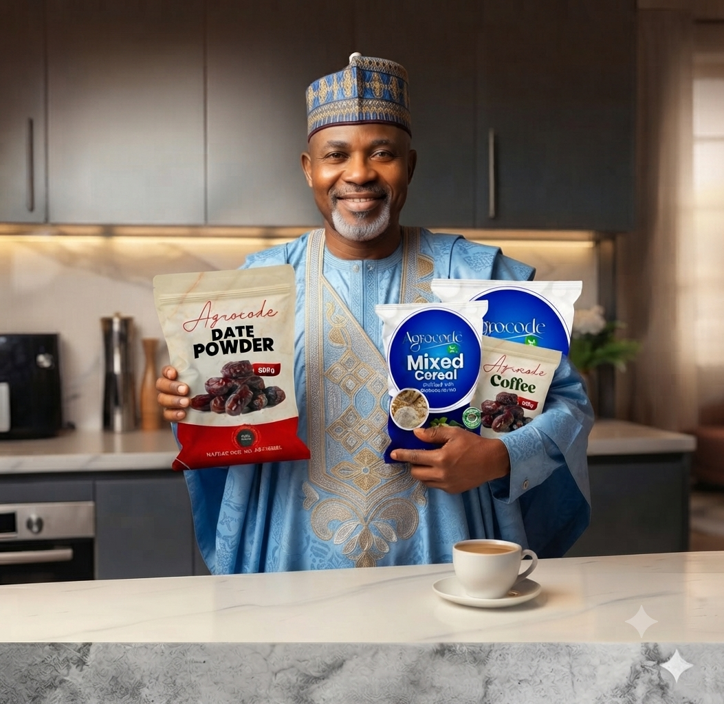 Hausa Man with Agrocode Products