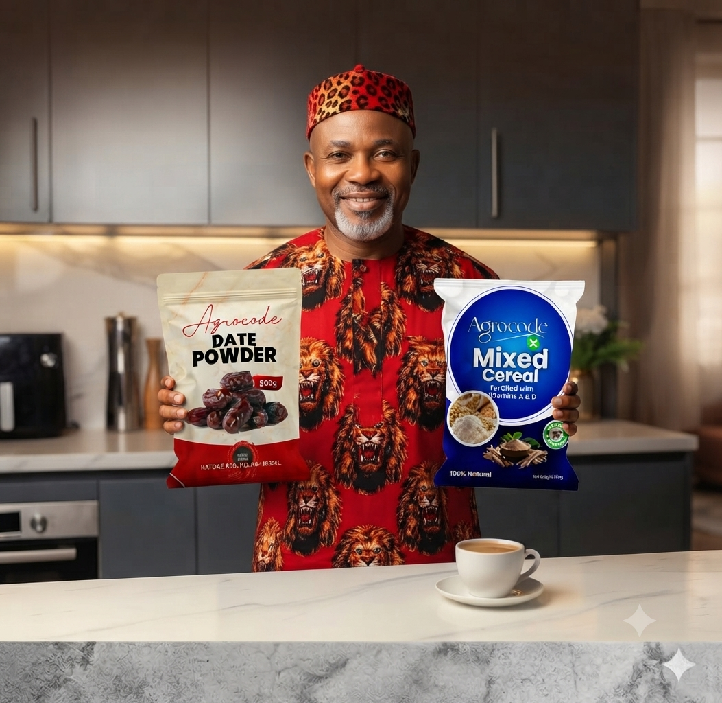 Igbo Man with Agrocode Products